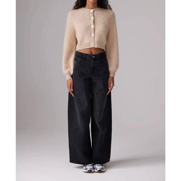 NEW CRUSH CASHMERE jackson boucle cardigan in butter - Picture 1 of 3